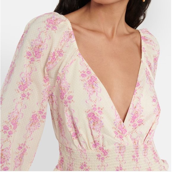 LoveShackFancy Firefly Dress in French Lilac - Picture 2 of 4